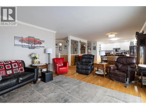 View from front corner of living room toward kitchen at 3944 Cascade Drive, East Hill, Vernon