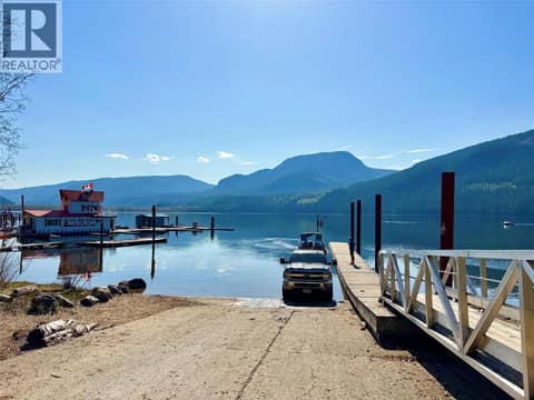 Located right next to the public boat launch & Mabel Lake Public Park & Campground at 3614 Lumby Mabel Lake Road, Mabel Lake South, Lumby