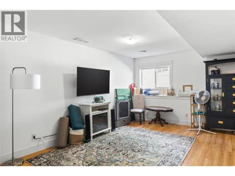 Downstairs versatile Rec/Flex Room at 6552 Blackcomb Place, Foothills, Vernon