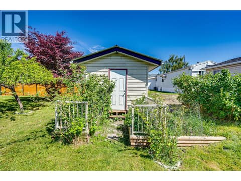 16' x 10' shed / workshop space is insulated and has power at 2727 Lakeshore Road Unit# 106, Okanagan Landing, Vernon