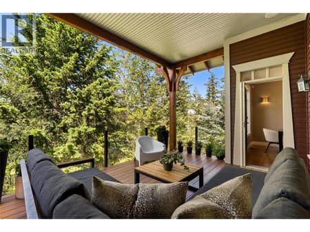 Deck area off dining room and kitchen at 108 Mashie Crescent, Predator Ridge, Vernon