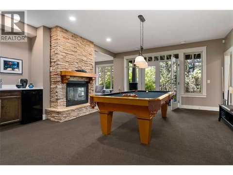 Lower level Recreation/Games Room at 108 Mashie Crescent, Predator Ridge, Vernon