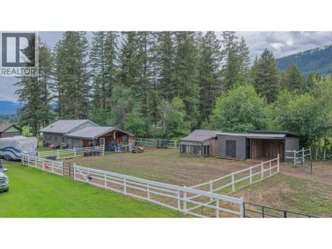 Rear Tack Room on detached Garage at 272 Lumby Mabel Lake Road, Lumby Valley