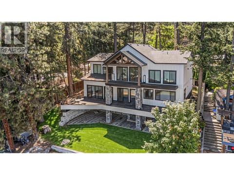 Virtually Staged Lawn at 9701 Delcliffe Road, Okanagan Landing, Vernon