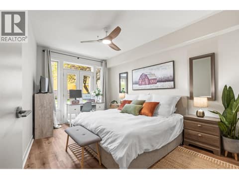 Bedroom #2 with French Doors and Ensuite at 7343 Okanagan Landing Road Unit# 1118, Okanagan Landing, Vernon
