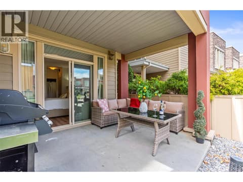 Outdoor Covered Patio at 7343 Okanagan Landing Road Unit# 1118, Okanagan Landing, Vernon