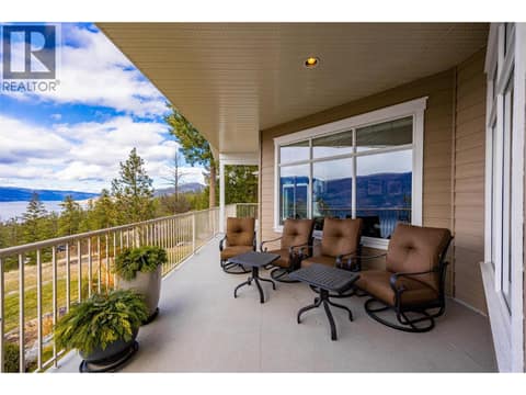 Enjoy beautiful sunsets from this covered viewpoint. at 10726 Nighthawk Road Unit# 60, Lake Country North West