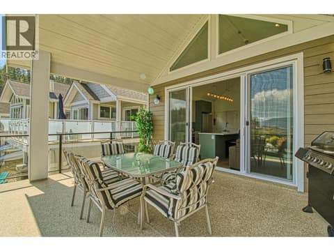 Main floor Covered deck at 6857 Madrid Way Unit# 336, Fintry, Kelowna