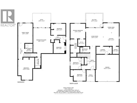 FLOOR PLAN IDEA -RANCHER WITH BASEMENT SUITE at Glencaird Street Lot# 1, Lumby Valley