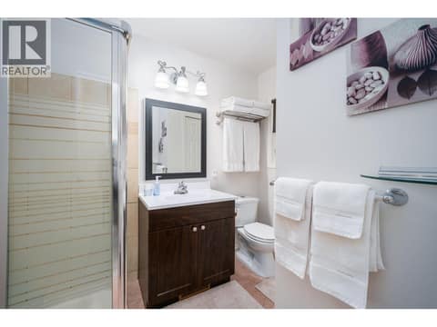 3 pce bathroom in the suite - main floor of main house at 955 Gable Road, Lake Country North West