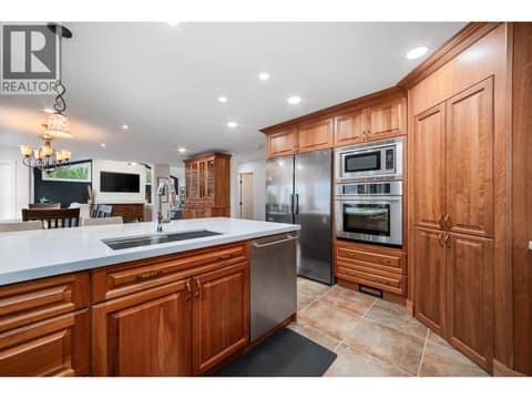 Custom cherry wood cabinetry at 955 Gable Road, Lake Country North West