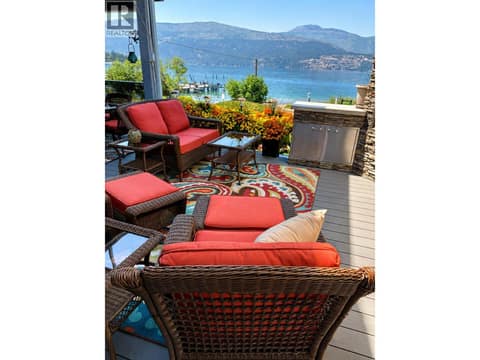 Multiple outdoor seating areas! at 955 Gable Road, Lake Country North West