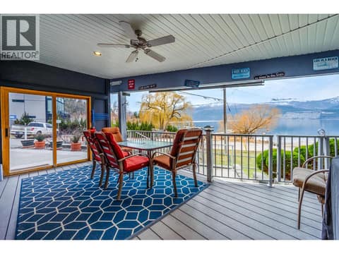 Private patio for the suite - main floor of main house at 955 Gable Road, Lake Country North West