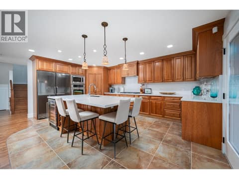 Sprawling island with new countertop! at 955 Gable Road, Lake Country North West