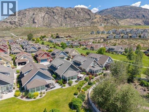 Aerial view backing onto green space at 2450 Radio Tower Road Unit# 38, Oliver Rural