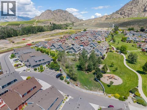 Aerial view off-leash dog park & playground at 2450 Radio Tower Road Unit# 38, Oliver Rural