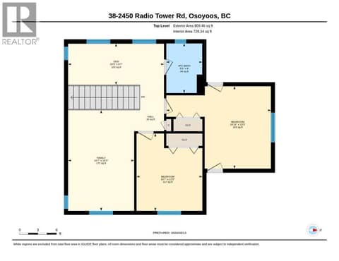 Floor plan - upper level at 2450 Radio Tower Road Unit# 38, Oliver Rural