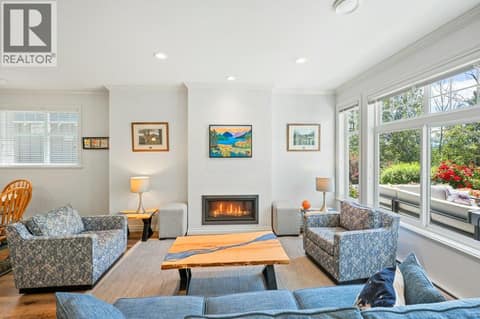Living room with propane fireplace at 2450 Radio Tower Road Unit# 38, Oliver Rural