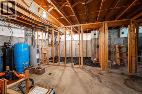 Basement Area Hot Water Tank and Water Softener at 187 Gibson Road, Lumby Valley