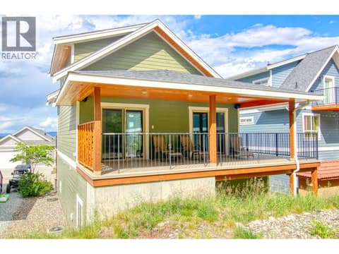 Private rear deck at 6834 Madrid Way Unit# 316, Fintry, Kelowna