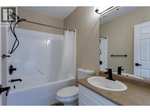 Full bath down at 1084 Aurora Heights, West Kelowna Estates