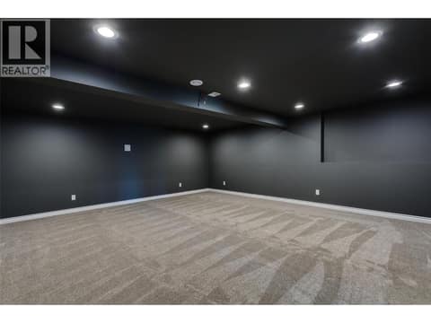 Media room at 1084 Aurora Heights, West Kelowna Estates
