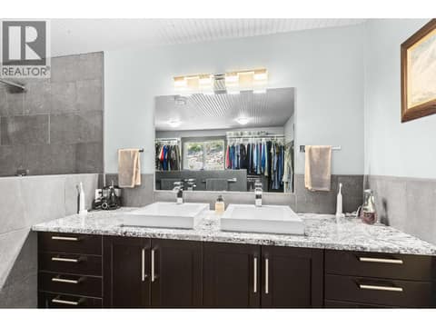His and Her sinks at 6902 Old Kamloops Road, Swan Lake West, Vernon