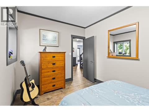 Lower level bedroom at 6902 Old Kamloops Road, Swan Lake West, Vernon