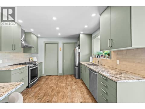 Updated kitchen with SS Appliances at 6902 Old Kamloops Road, Swan Lake West, Vernon