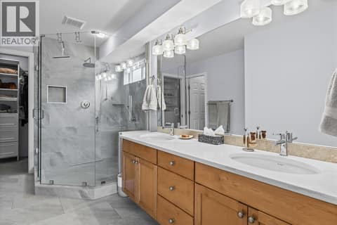 Main floor primary ensuite recently updated at 3069 Bridlehill Drive, Smith Creek, West Kelowna