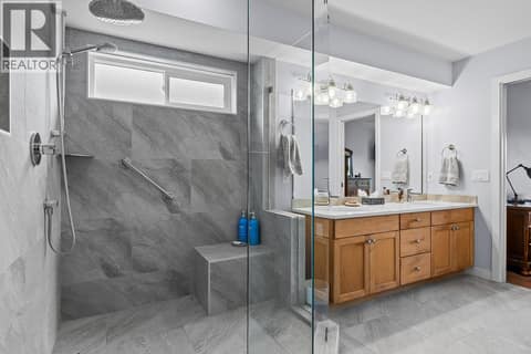 Main floor primary ensuite recently updated at 3069 Bridlehill Drive, Smith Creek, West Kelowna