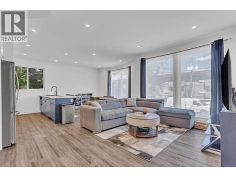 Living Room, Kitchen and Dining at 4214 33 Street, City of Vernon