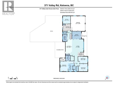 Upper home 3-371 main floor plan at 371 Valley Road Unit# 1-3, North Glenmore, Kelowna