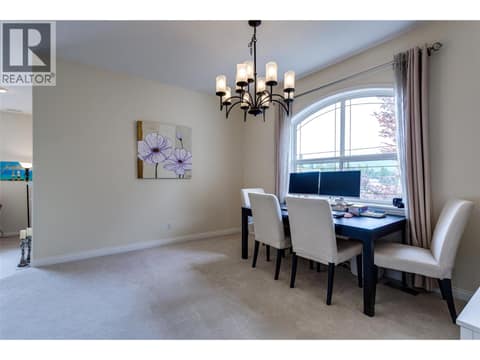 Dining room at 3080 Quail Crescent, University District, Kelowna
