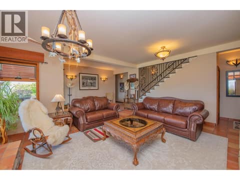 Family Room on the lower level at 1309 Eagle Ridge Road, Mabel Lake South, Lumby