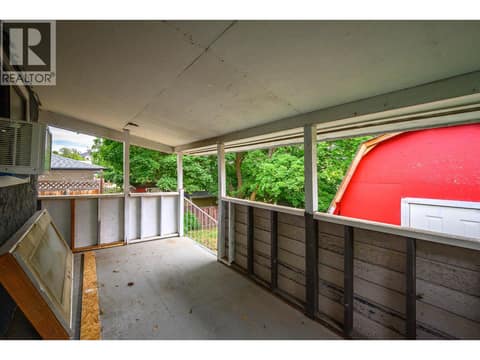 Back deck at 5008 Heritage Drive, Westmount, Vernon