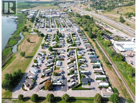 Aerial view from the south at 8000 Highland Road Unit# 24, Swan Lake West, Vernon