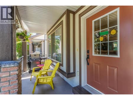 Front deck with room for enjoying morning coffee and a glass of wine in the evening. And of course, space for a bbq! at 1651 Lynrick Road Unit# 128, Black Mountain, Kelowna