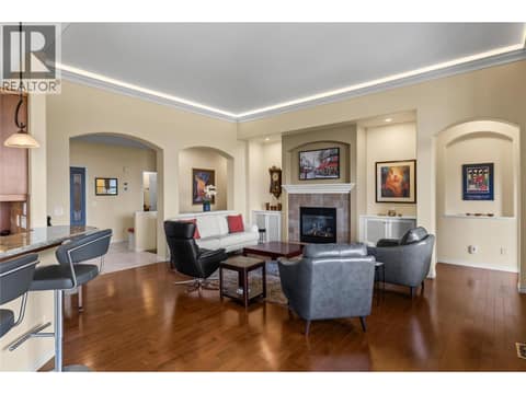 Living room area at 4100 Gallaghers Parkland Unit# 2, South East Kelowna