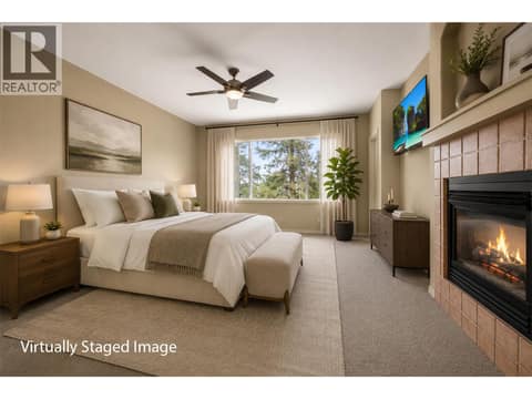 Bedroom *This picture has been virtual staged to show how it might look. The furniture and decorations are not real and are just for illustration. The actual space may look different. at 4520 GALLAGHERS Lookout Unit# 2, South East Kelowna