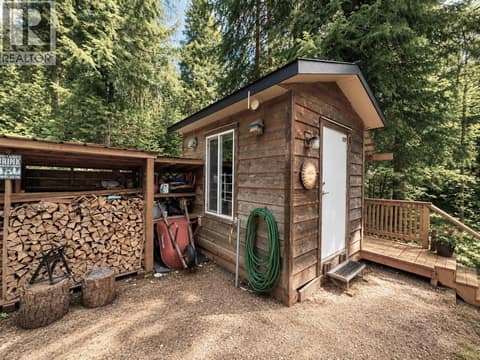 Wood Storage and shed with 200amp power panel at 87 Dolly Varden Road, Ashton Crk/Mabel Lk, Enderby