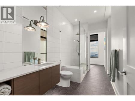 Basement Bathroom to Pool at 4425 Twin Creek Place, Ellison, Kelowna