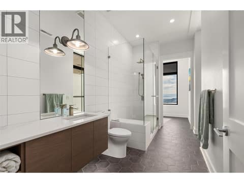 Basement Bathroom to Pool at 4425 Twin Creek Place, Ellison, Kelowna