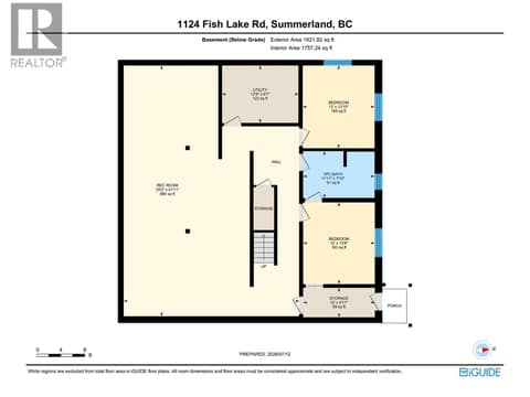 Basement/rec room at 1124 FISH LAKE Road, Summerland Rural