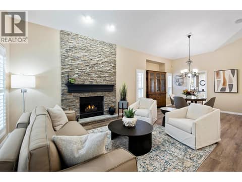 Living room / dining room at 3907 Gallaghers Circle, South East Kelowna