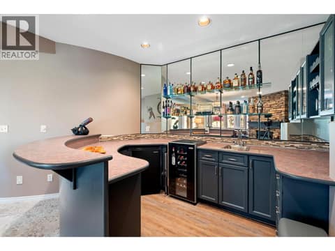Lower level bar area at 3907 Gallaghers Circle, South East Kelowna