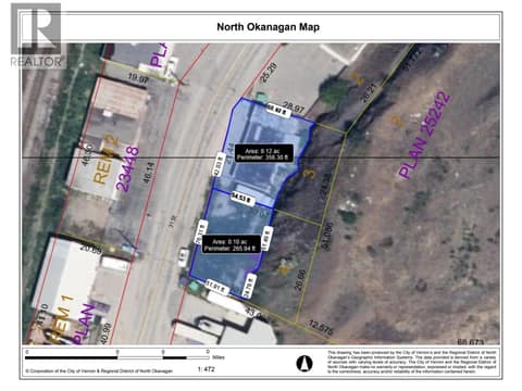 Approximation of the size of the flat useable portion of the lot . at 4609 31 Street Lot# 3 & 4, City of Vernon