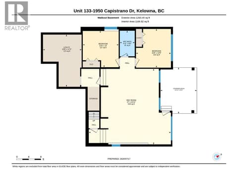 Lower Level Floor Plan at 1950 CAPISTRANO Drive Unit# 133, University District, Kelowna