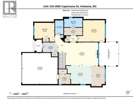 Main Floor Plan at 1950 CAPISTRANO Drive Unit# 133, University District, Kelowna