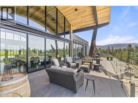 Balcony off main at 4275 Todd Road, South East Kelowna